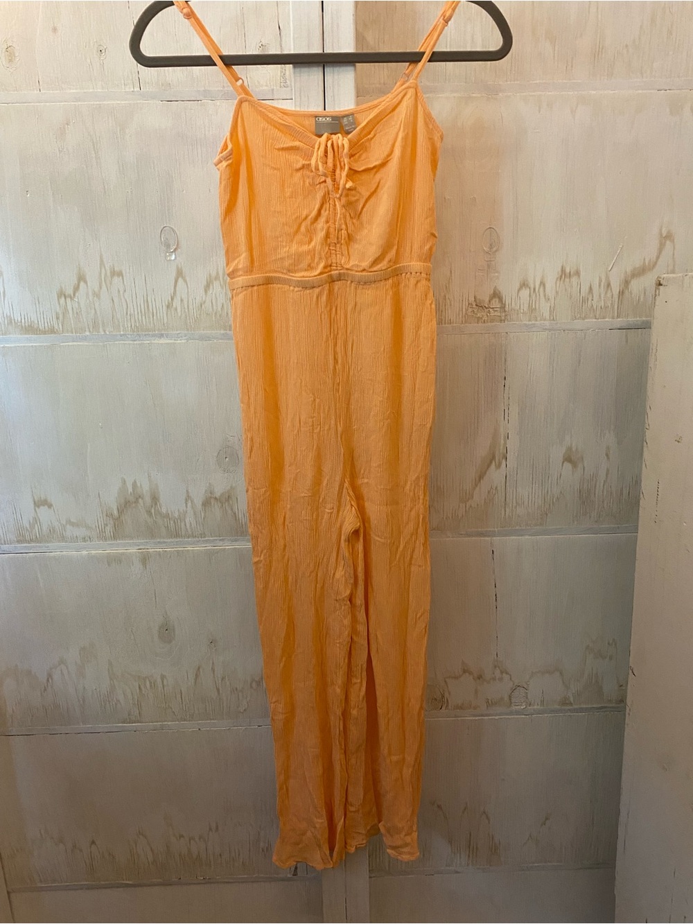 ASOS Peach-Orange Spaghetti-Strap Jumpsuit